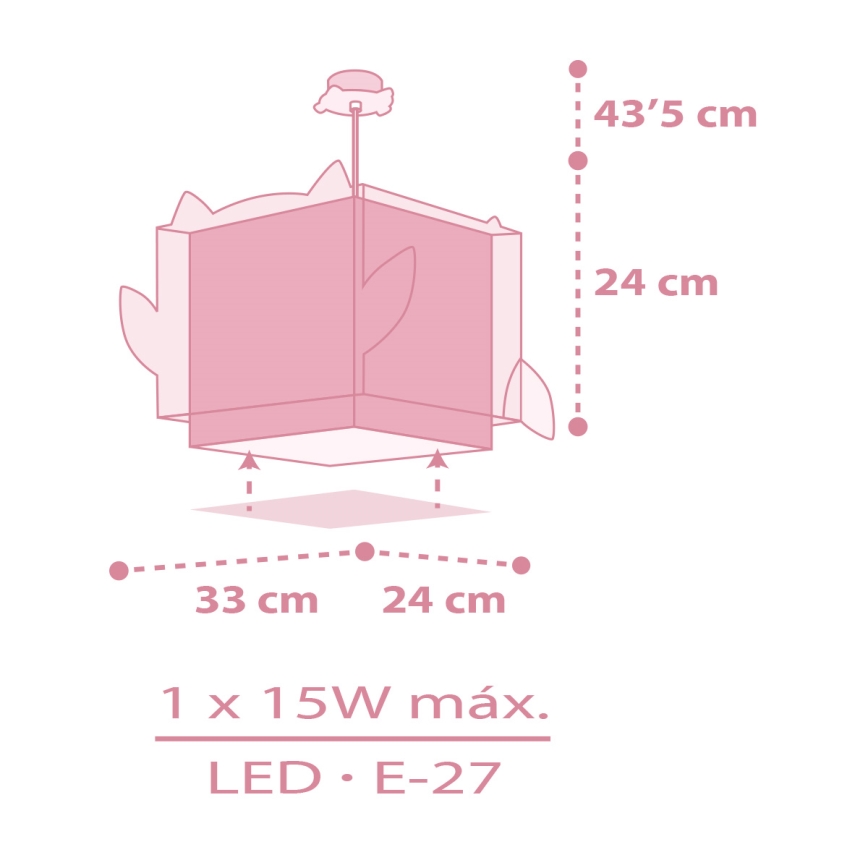 Dalber 64482 - Detský luster LITTLE FRIENDS 1xE27/15W/230V