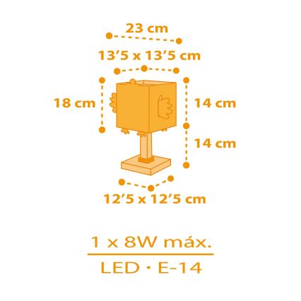 Dalber 64641 - Detská lampička LITTLE CHICKEN 1xE14/8W/230V