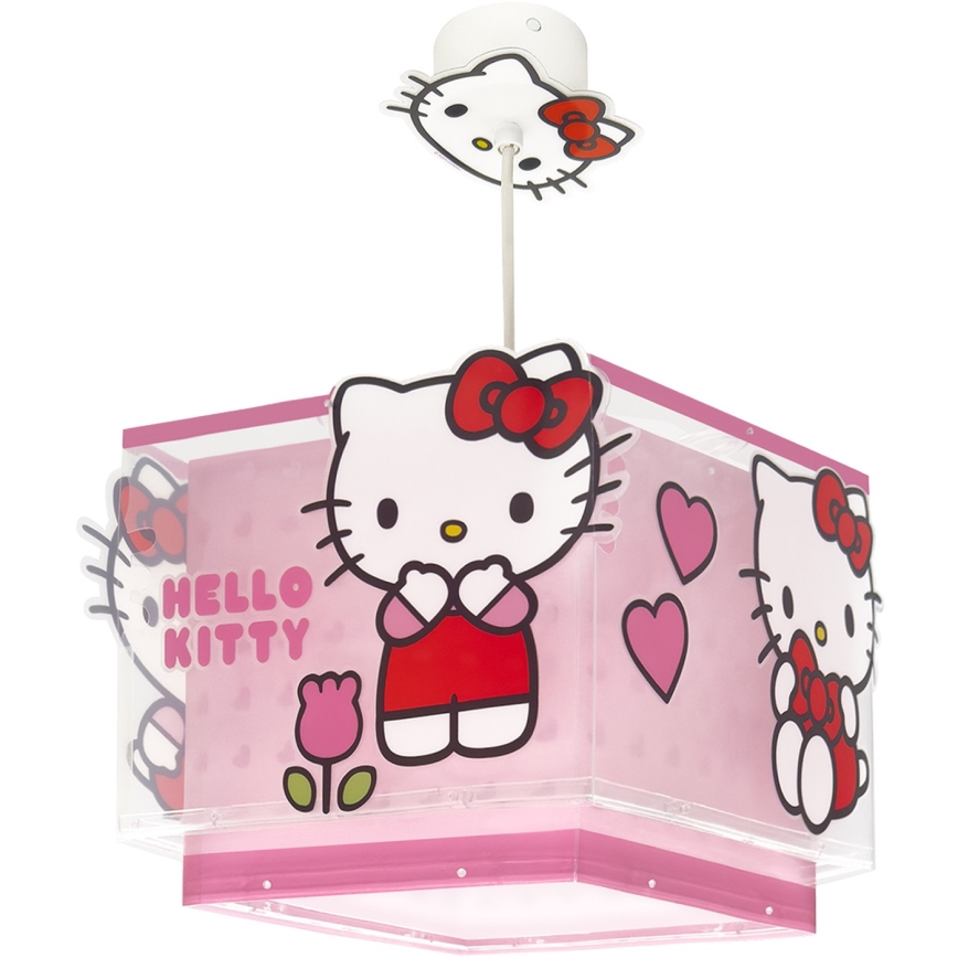 Dalber 73262 - Detský luster HELLO KITTY 1xE27/15W/230V ružový