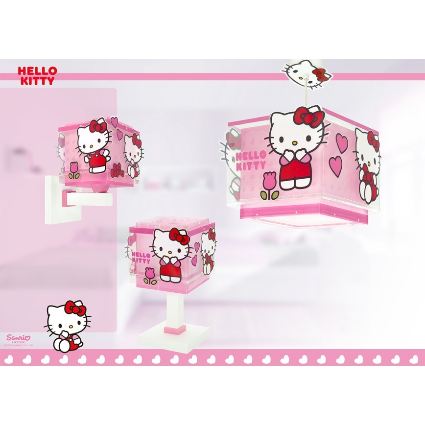 Dalber 73262 - Detský luster HELLO KITTY 1xE27/15W/230V ružový