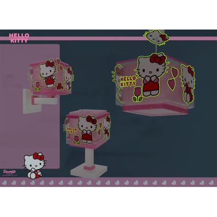 Dalber 73262 - Detský luster HELLO KITTY 1xE27/15W/230V ružový