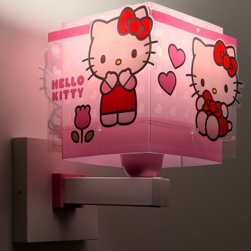 Dalber 73269 - Detské nástenné svietidlo HELLO KITTY 1xE27/15W/230V ružové