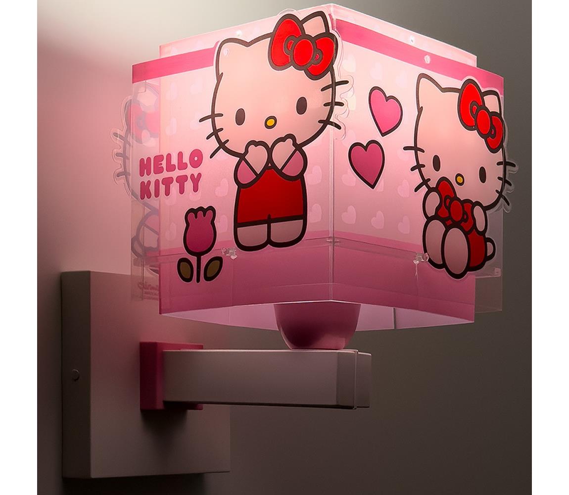 Dalber 73269 - Detské nástenné svietidlo HELLO KITTY 1xE27/15W/230V ružové 73269