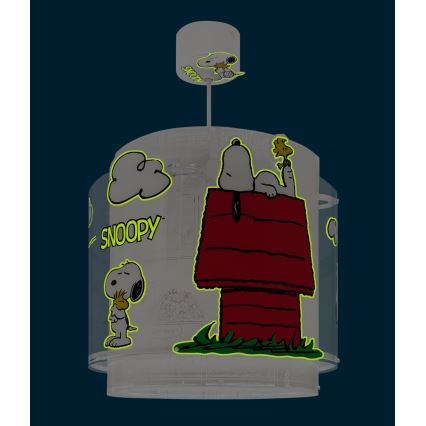Dalber 76302 - Detský luster SNOOPY 1xE27/15W/230V biela/červená