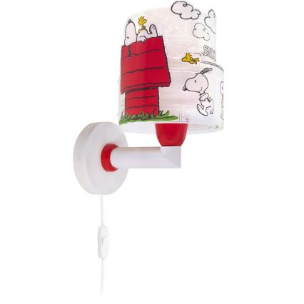 Dalber 76309 - Detská nástenná lampa SNOOPY 1xE27/15W/230V biela/červená