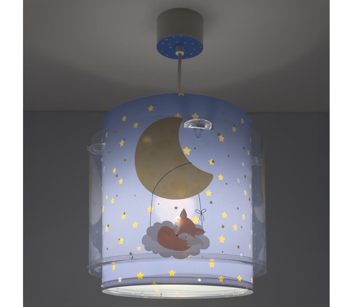 Dalber 76632 - Detský luster MOON DREAMS 1xE27/15W/230V modrá 76632M