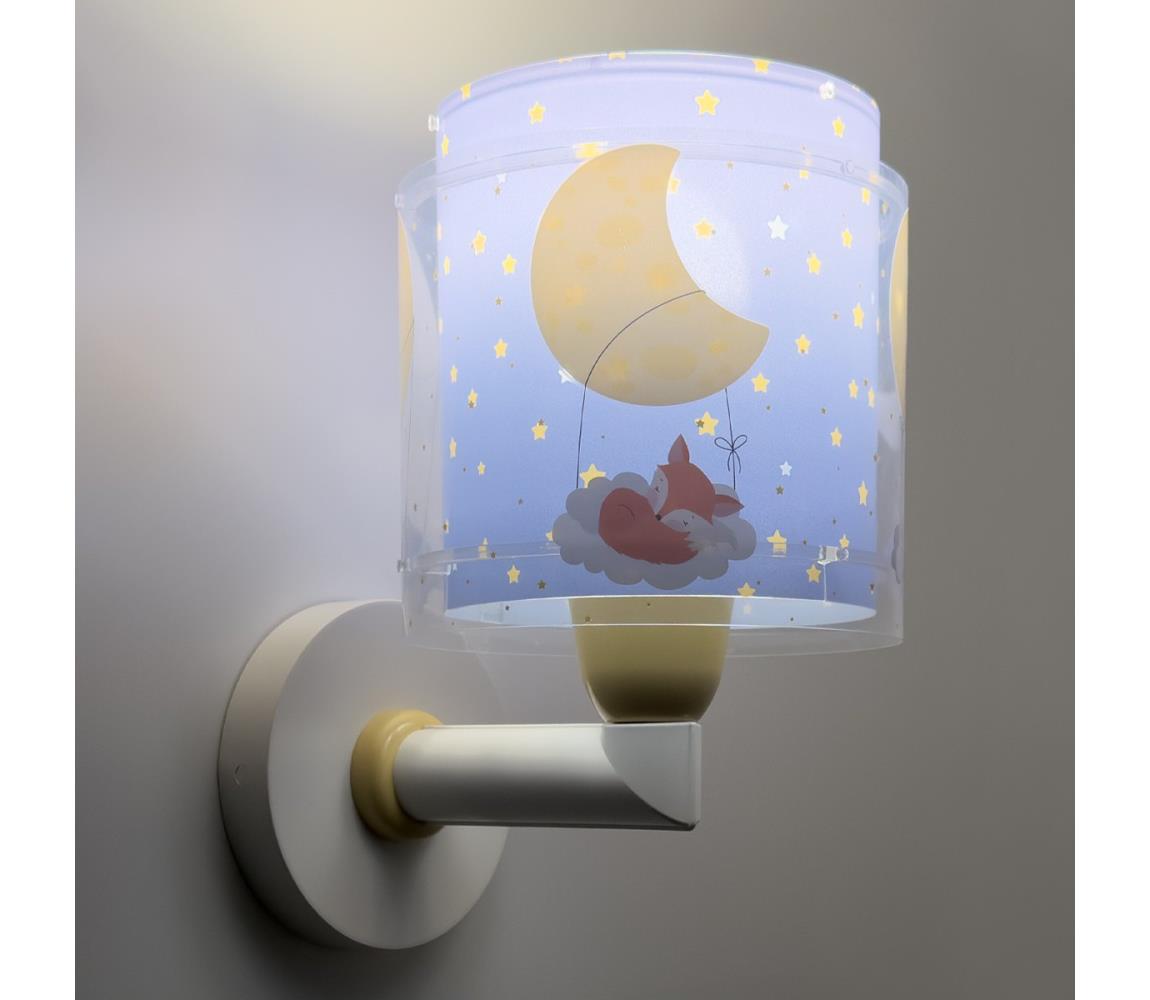 Dalber 76639 - Detská nástenná lampa MOON DREAMS 1xE27/15W/230V modrá 76639