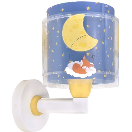 Dalber 76639 - Detská nástenná lampa MOON DREAMS 1xE27/15W/230V modrá