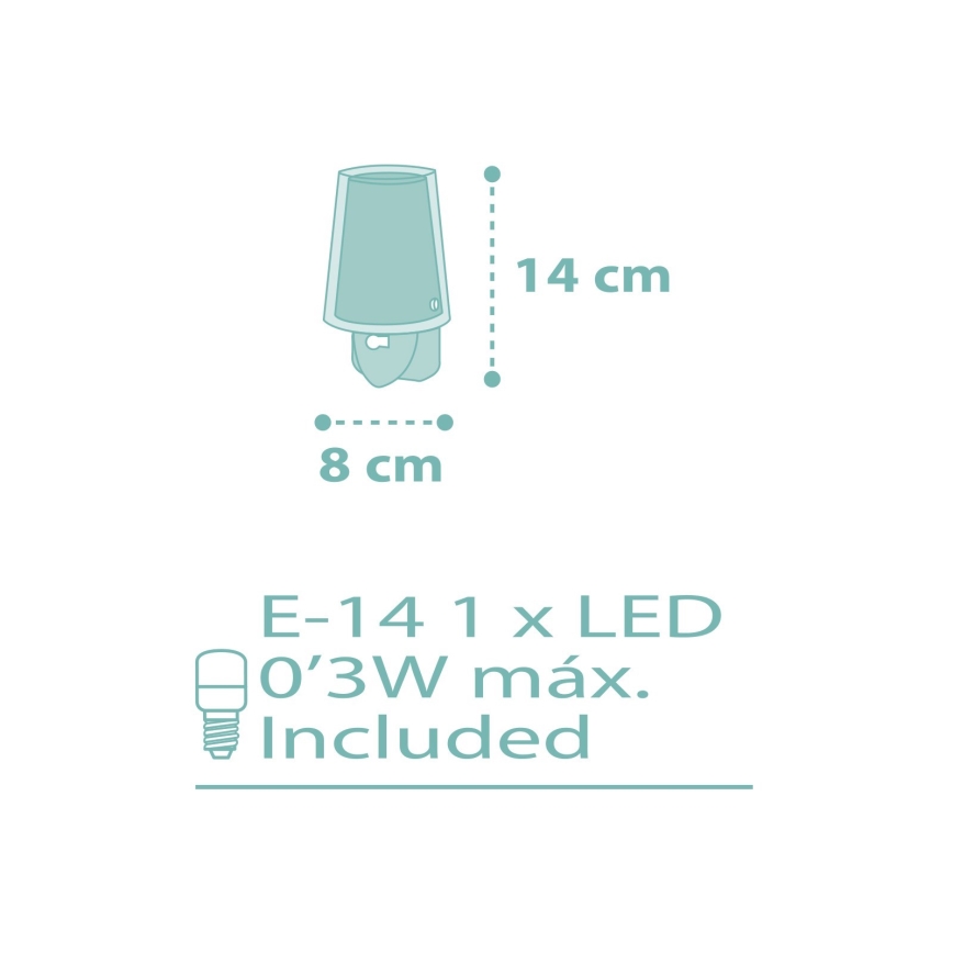 Dalber 81175H - LED Lampička do zásuvky DREAM FLOWERS 1xE14/0,5W/230V