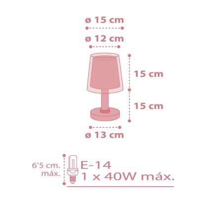 Dalber 81191S - Detská lampička LIGHT FEELING 1xE14/40W/230V