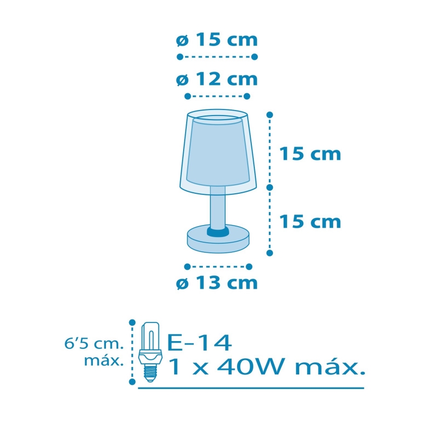 Dalber 81191T - Detská lampička LIGHT FEELING 1xE14/40W/230V