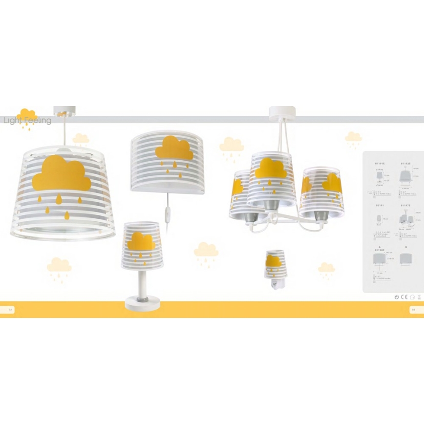 Dalber 81192E - Detský luster LIGHT FEELING 1xE27/60W/230V