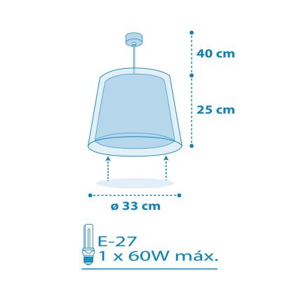 Dalber 81192T - Detský luster LIGHT FEELING 1xE27/60W/230V