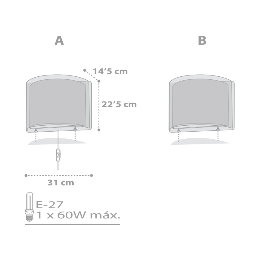 Dalber 81198E - Detské nástenné svietidlo LIGHT FEELING 1xE27/60W/230V