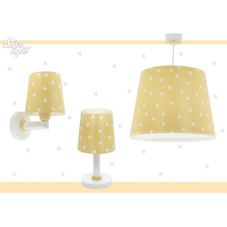 Dalber 82211A - Detská lampička STAR LIGHT 1xE14/40W/230V žltá