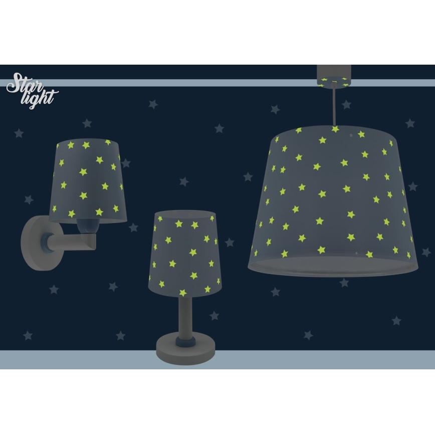 Dalber 82211T - Detská lampička STAR LIGHT 1xE14/40W/230V modrá