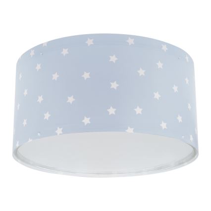 Dalber 82216T - Detské stropné svietidlo STAR LIGHT 2xE27/60W/230V modrá