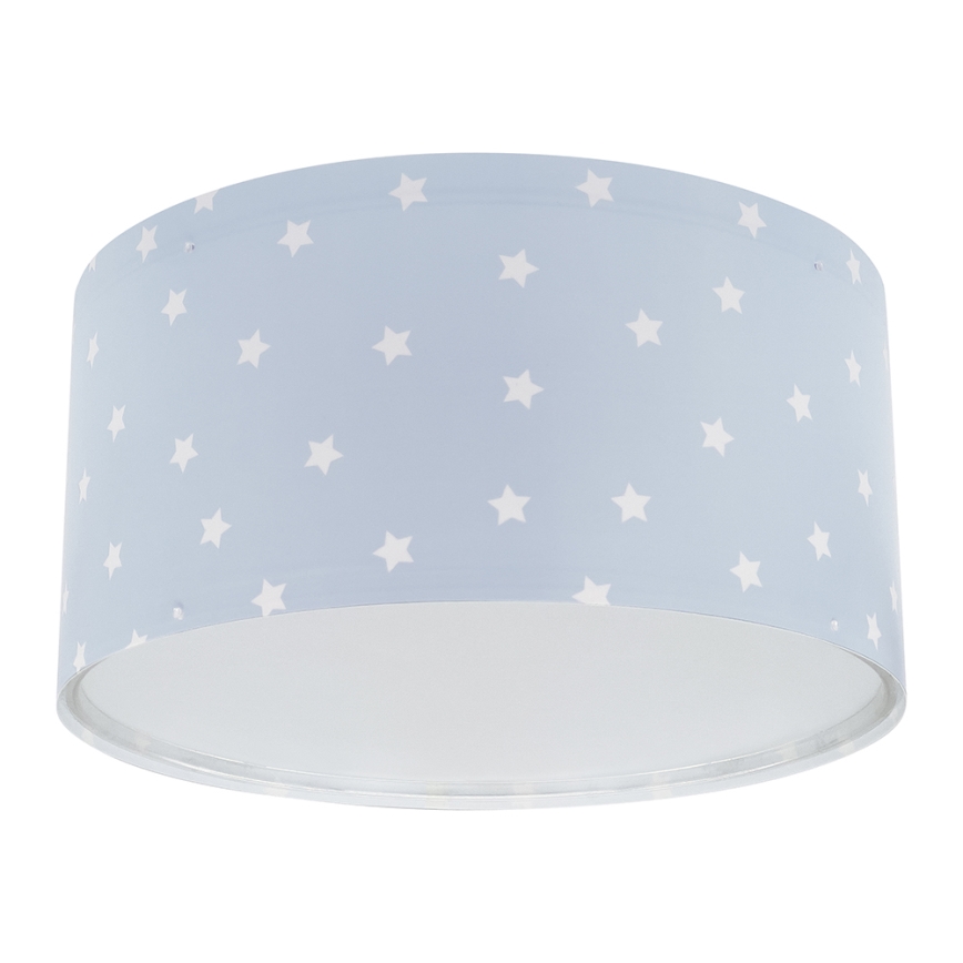 Dalber 82216T - Detské stropné svietidlo STAR LIGHT 2xE27/60W/230V modrá