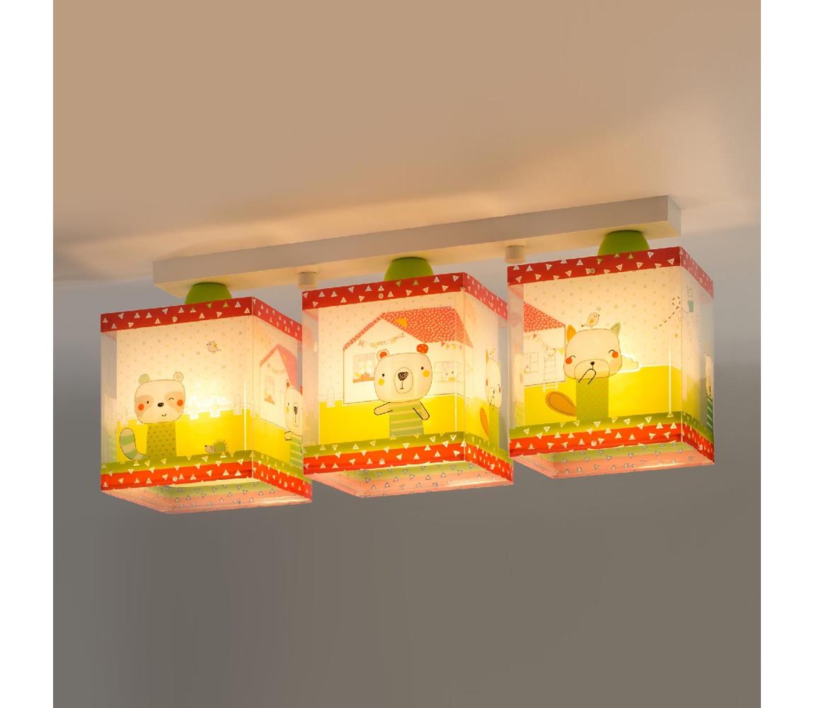 Dalber Dalber D-11673 - Detské stropné svietidlo MY SWEET HOME 3xE27/60W/230V