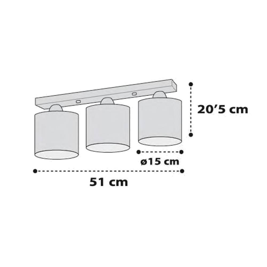 Dalber D-41413H - Detské stropné svietidlo CLOUDS 3xE27/60W/230V
