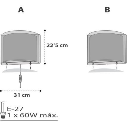Dalber D-41418E - Detské nástenné svietidlo CLOUDS 1xE27/60W/230V