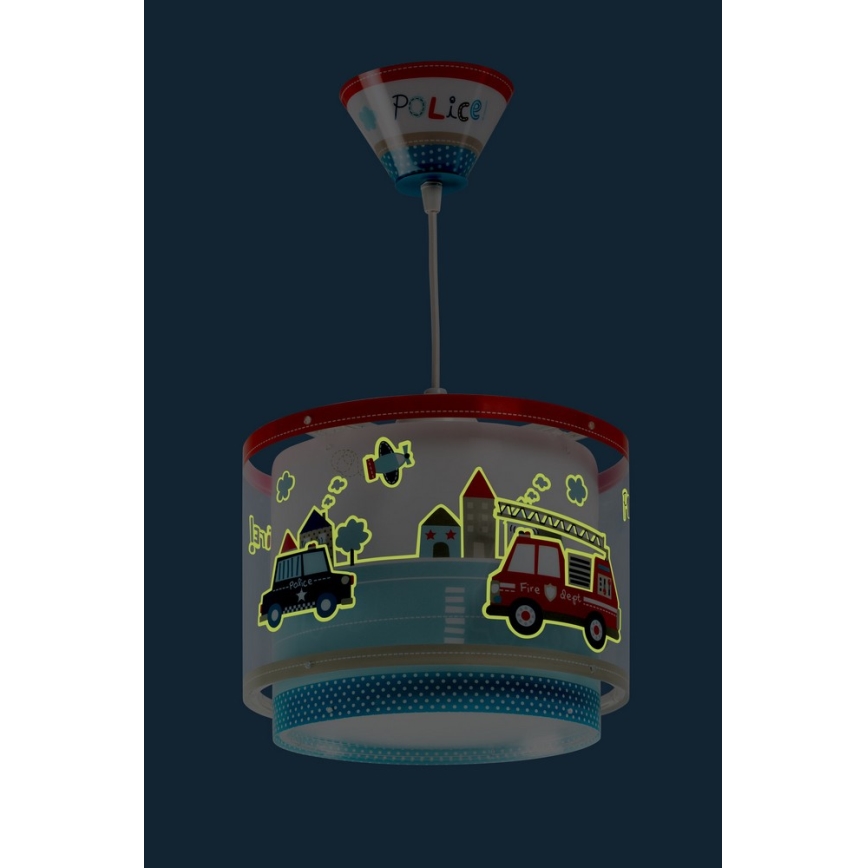 Dalber D-60612 - Detský luster POLICE 1xE27/60W/230V