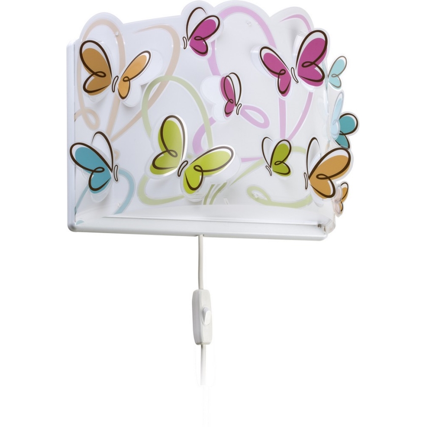 Dalber D-62148 - Detské nástenné svietidlo BUTTERFLY 1xE27/60W/230V