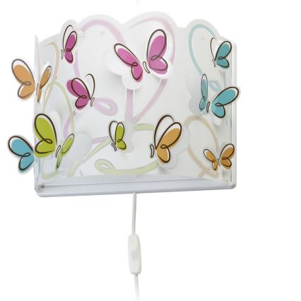 Dalber D-62148 - Detské nástenné svietidlo BUTTERFLY 1xE27/60W/230V