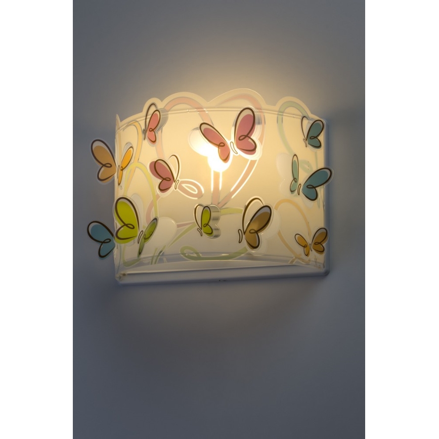 Dalber D-62148 - Detské nástenné svietidlo BUTTERFLY 1xE27/60W/230V