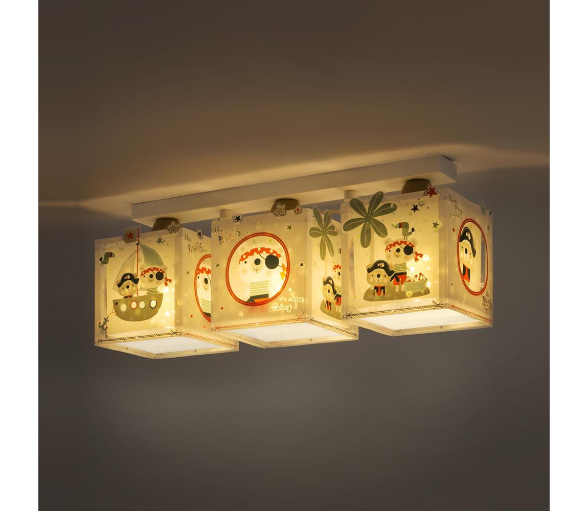 Dalber Dalber D-74553 - Detské stropné svietidlo PIRATES 3xE27/60W/230V