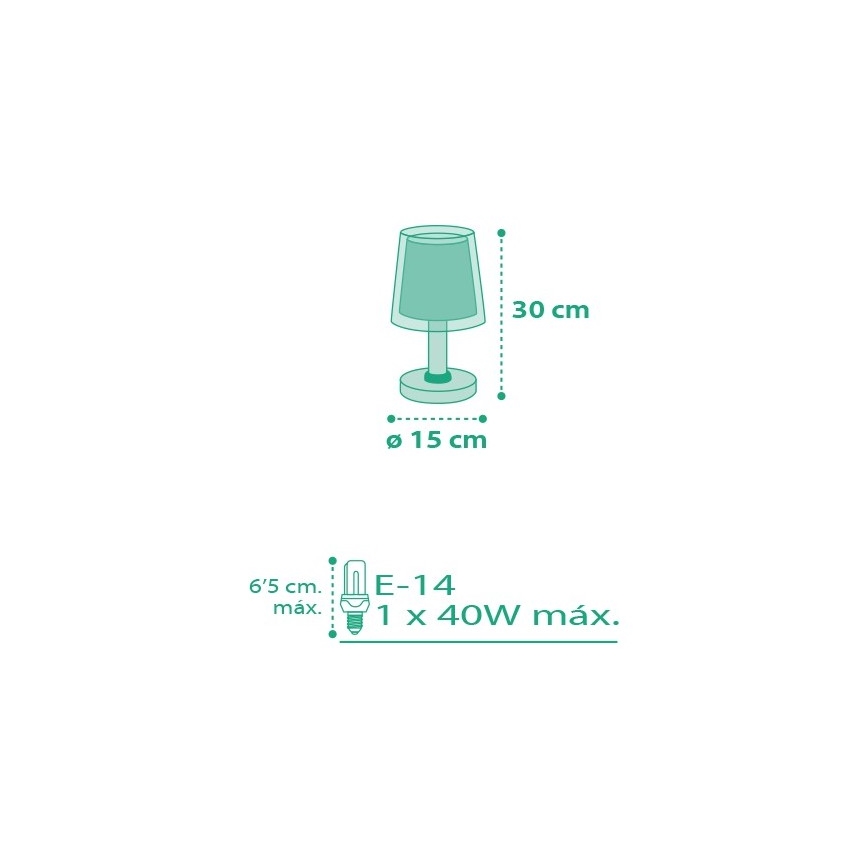 Dalber D-80221S - Detská lampička VICHY 1xE14/40W/230V