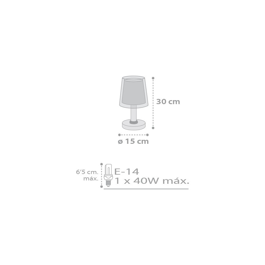 Dalber D-81211E - Detská lampička STARS 1xE14/40W/230V