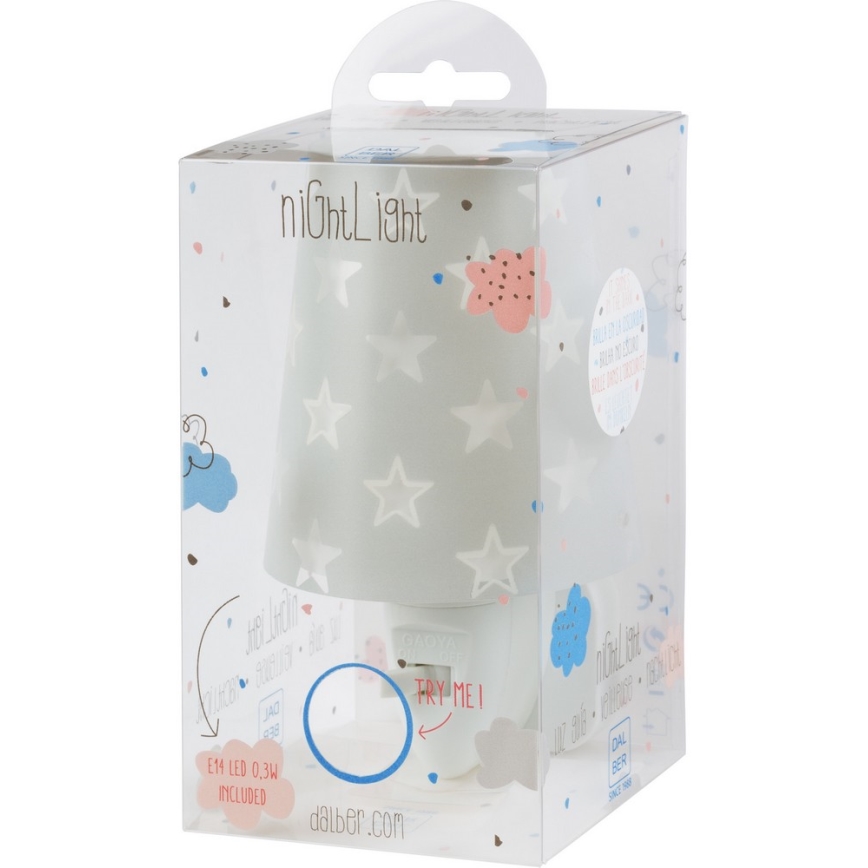 Dalber D-81215E - LED Detské nočné svetlo STARS 1xLED/0,3W/230V