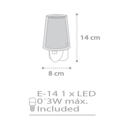 Dalber D-81215E - LED nočné svetlo STARS 1xE14/0,3W/230V