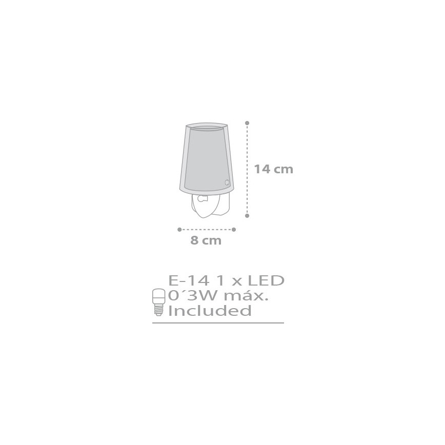 Dalber D-81215E - LED nočné svetlo STARS 1xE14/0,3W/230V