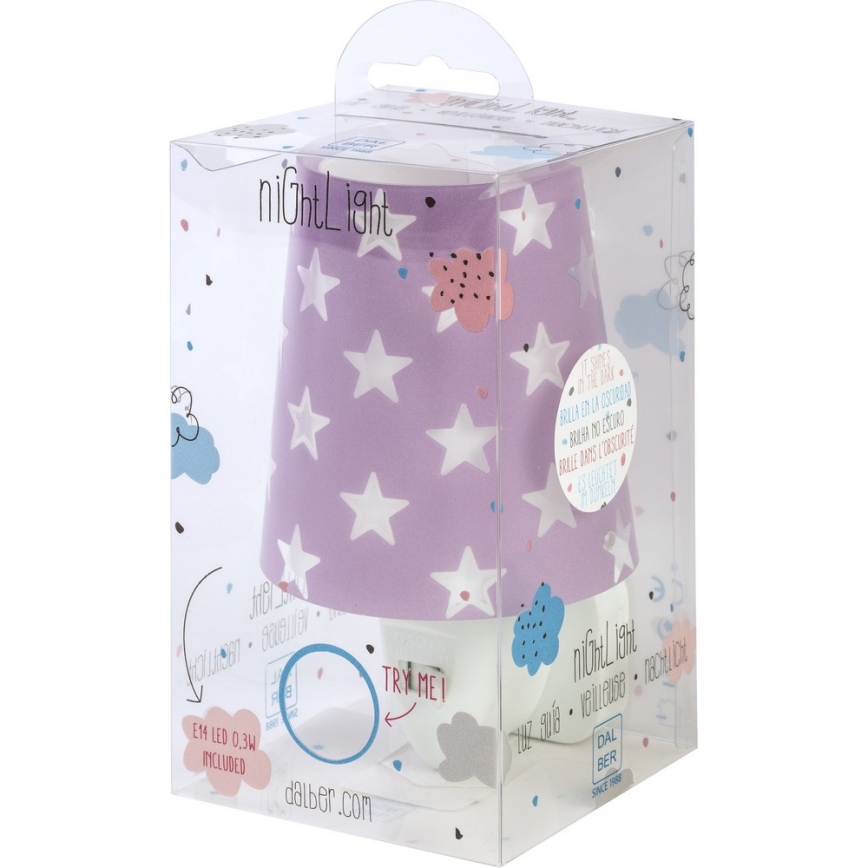Dalber D-81215L - LED Detské nočné svetlo STARS 1xLED/0,3W/230V