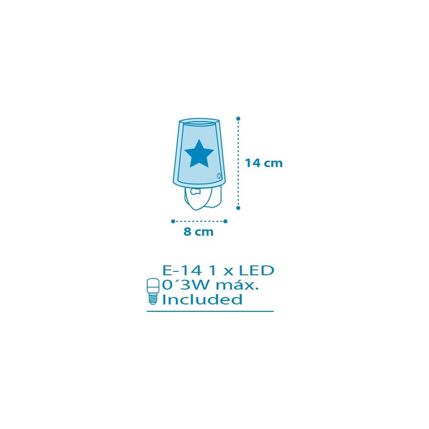 Dalber D-92193 - LED nočná lampa LIGHT FEELING 1xE14/0,5W/230V