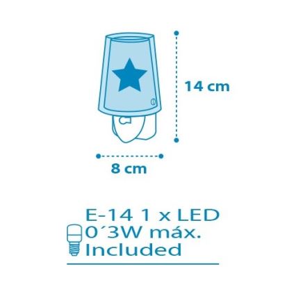 Dalber D-92193 - LED nočné svetlo LIGHT FEELING 1xE14/0,3W/230V