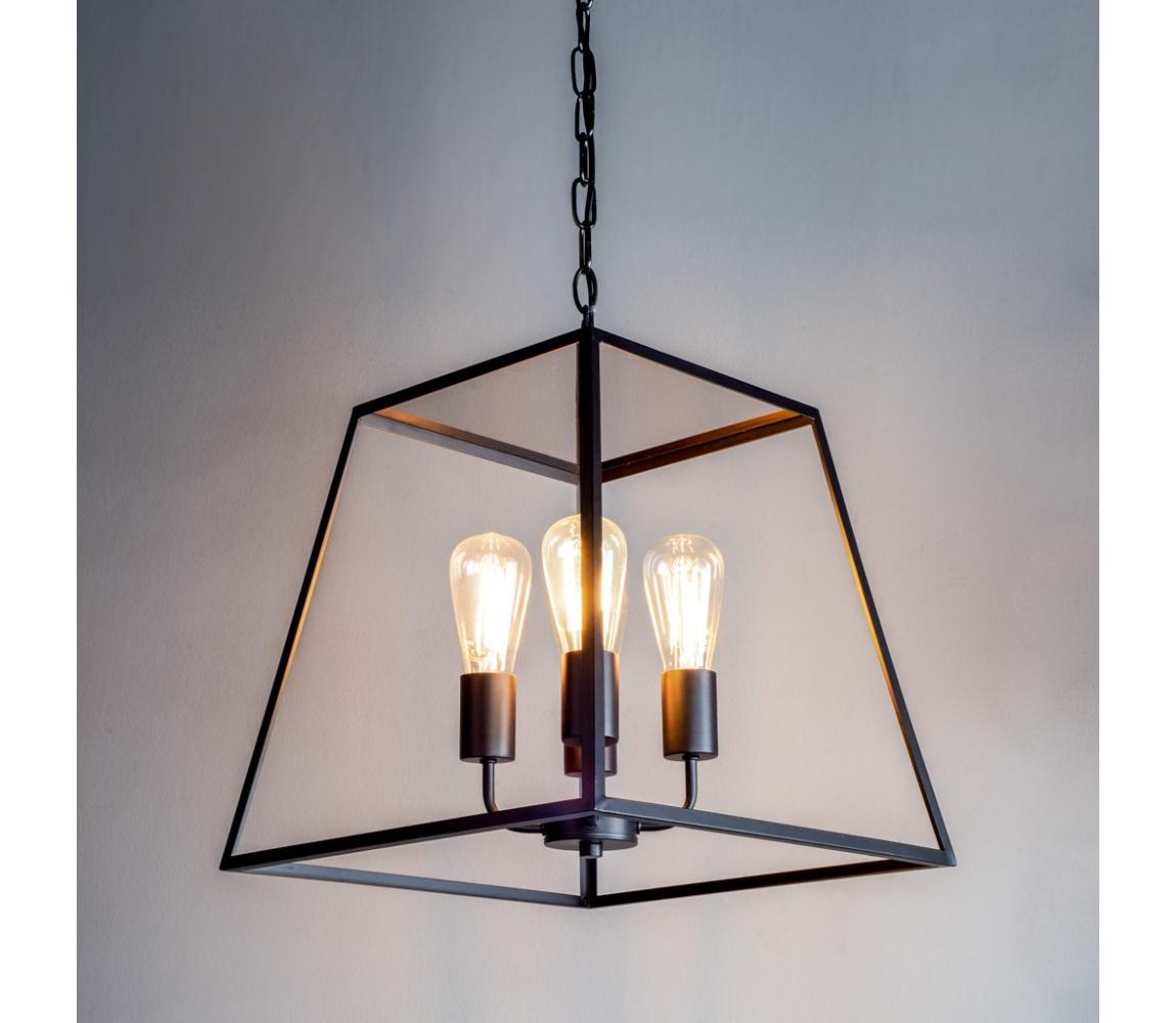 Där Lighting Där Lighting ACA8622 - Luster na reťazi ACADEMY 4xE27/60W/230V čierny ACA8622
