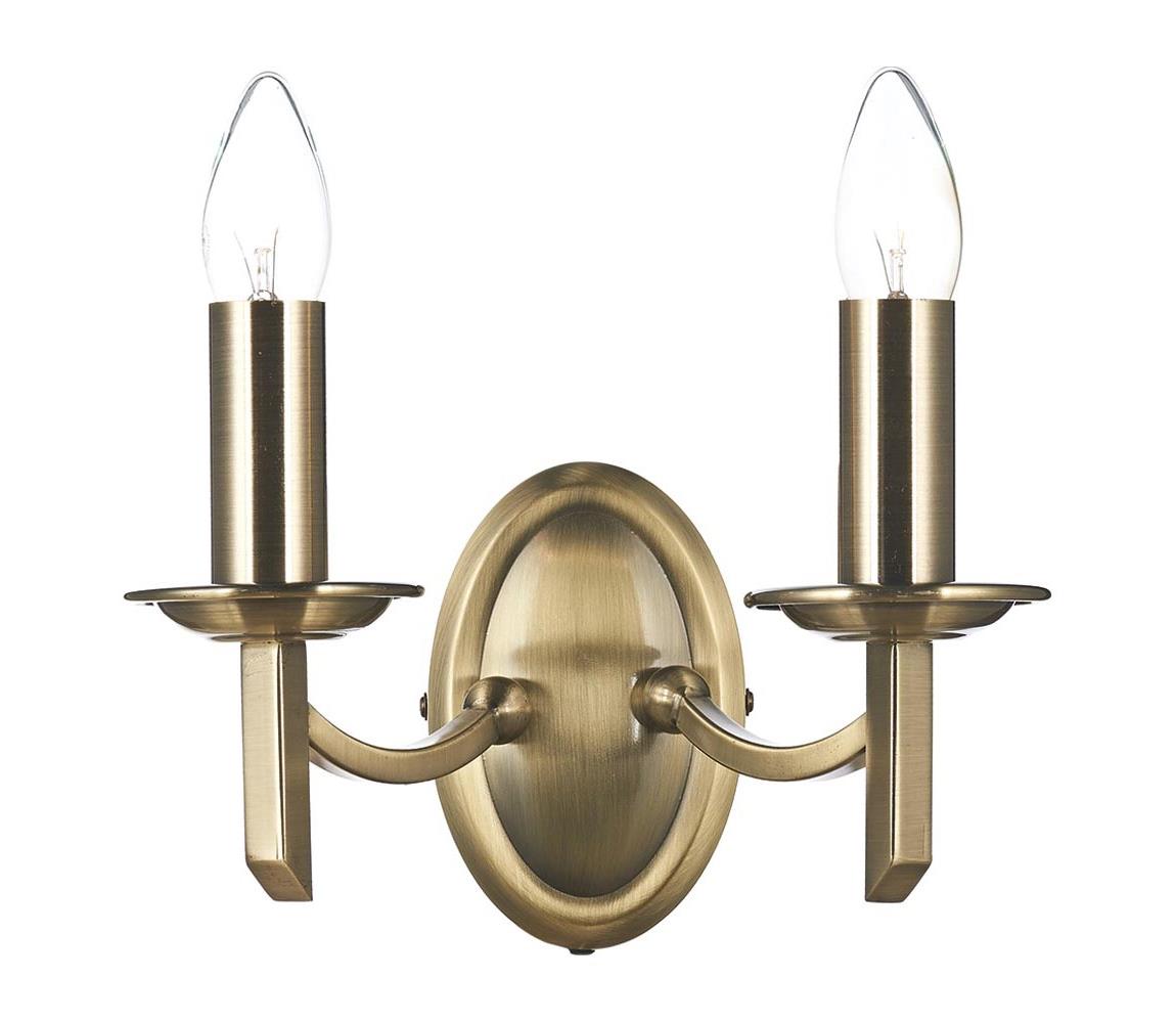 Där Lighting Där Lighting AMB0975 - Nástenné svietidlo AMBASSADOR 2xE14/40W/230V mosadz AMB0975
