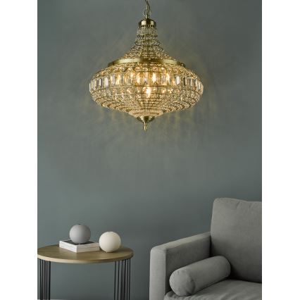 Där Lighting ASM0675 - Luster na reťazi ASMARA 6xE14/40W/230V mosadz