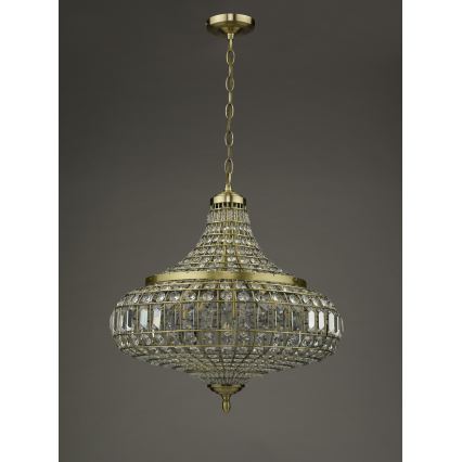 Där Lighting ASM0675 - Luster na reťazi ASMARA 6xE14/40W/230V mosadz