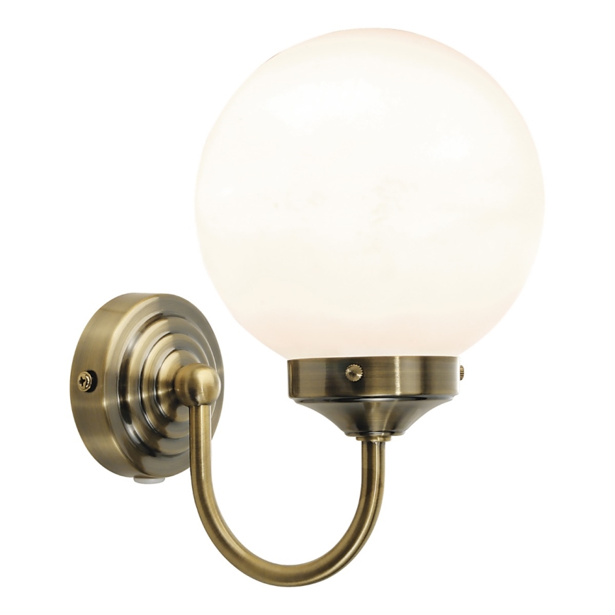 Där Lighting BAR0775 - Kúpeľňové nástenné svietidlo BARCLAY 1xE14/40W/230V IP44 mosadz