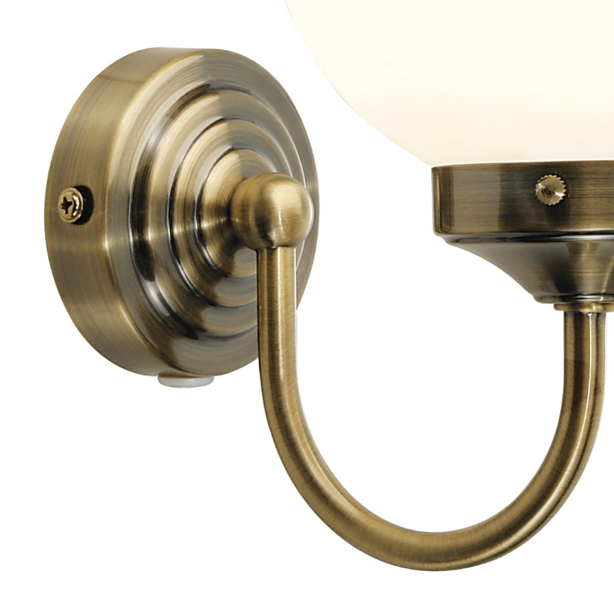 Där Lighting BAR0775 - Kúpeľňové nástenné svietidlo BARCLAY 1xE14/40W/230V IP44 mosadz