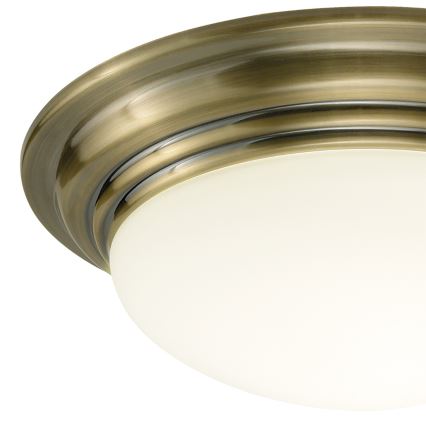 Där Lighting BAR5075 - Kúpeľňové stropné svietidlo BARCLAY 1xE27/60W/230V priemer 38 cm mosadz