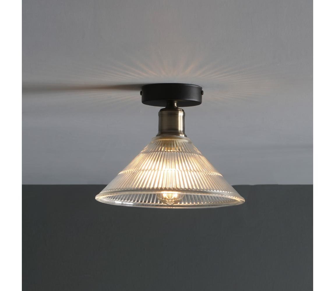 Där Lighting Där Lighting BOY0175 -Stropné svietidlo BOYD 1xE27/60W/230V pr. 25 cm mosadz/číre BOY0175