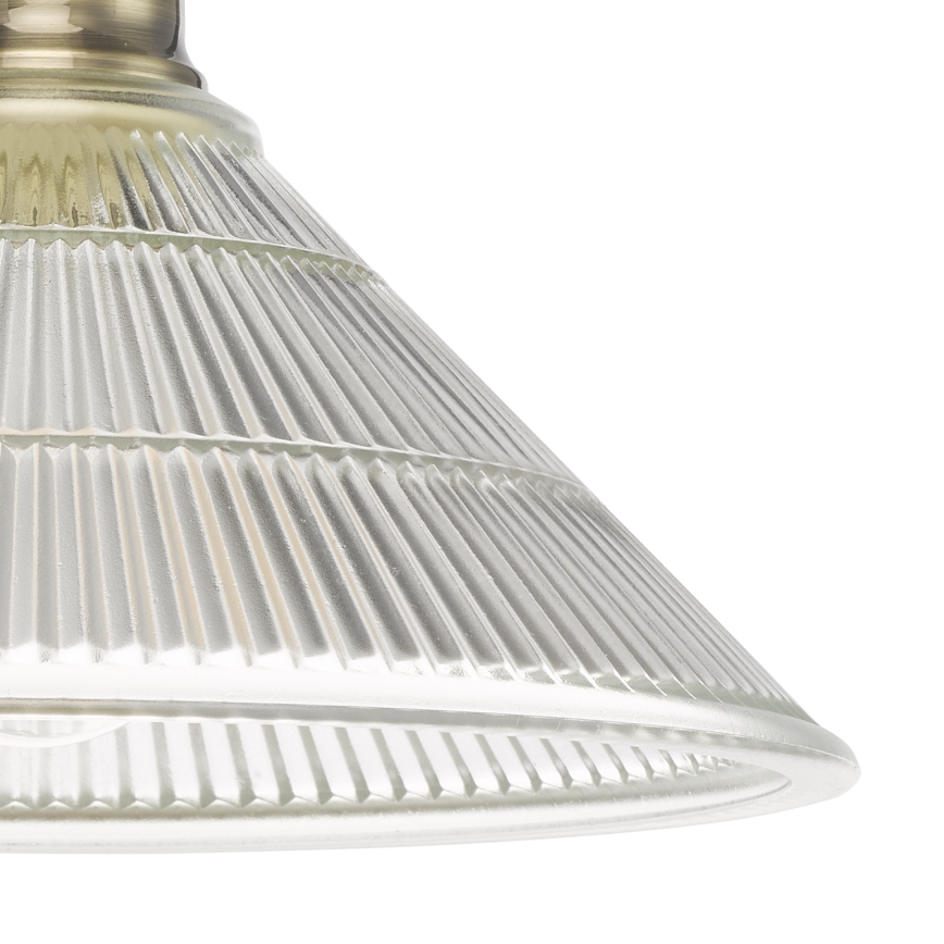 Där Lighting BOY0175 - Stropné svietidlo BOYD 1xE27/60W/230V priemer 25 cm mosadz/číre sklo