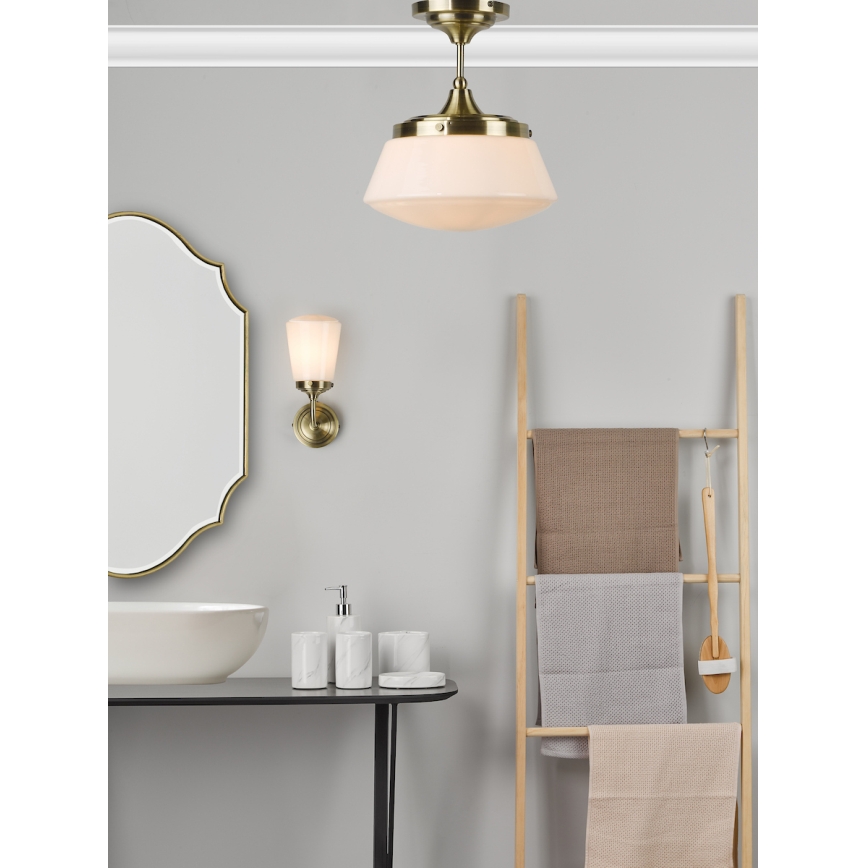 Där Lighting CAD0175 - Kúpeľňový prísadený luster CADEN 1xE27/60W/230V IP44 mosadz