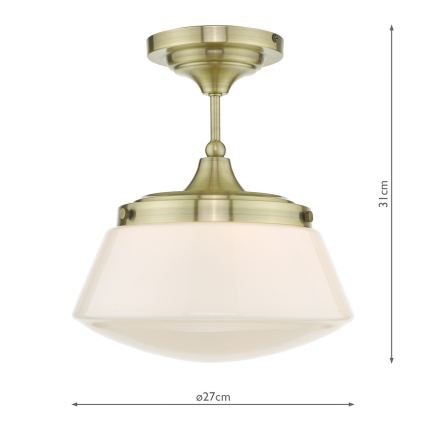 Där Lighting CAD0175 - Kúpeľňový prísadený luster CADEN 1xE27/60W/230V IP44 mosadz