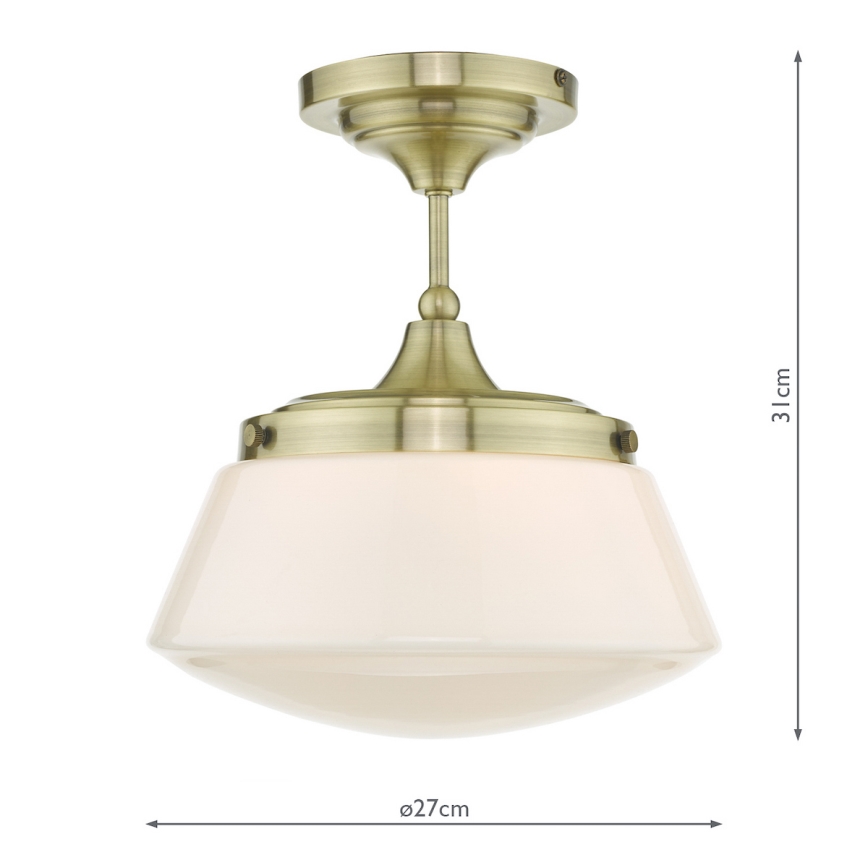 Där Lighting CAD0175 - Kúpeľňový prísadený luster CADEN 1xE27/60W/230V IP44 mosadz